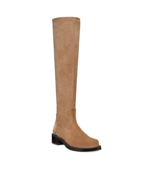 Stuart Weitzman White Mercer Bold 40Mm Suede Boots
