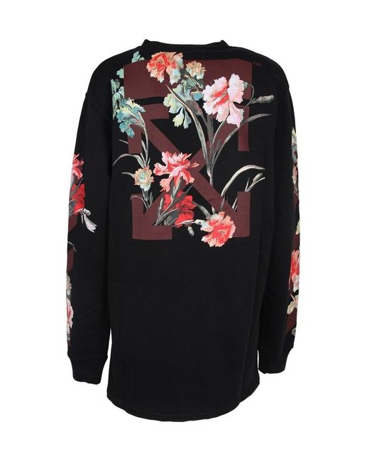 Off-White c/o Virgil Abloh Black Flower Printed Dress