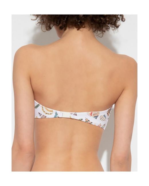 Marysia Swim White Shell Print Bikini Top