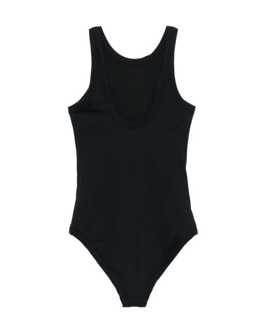 Totême Black Ribbed Swimsuit