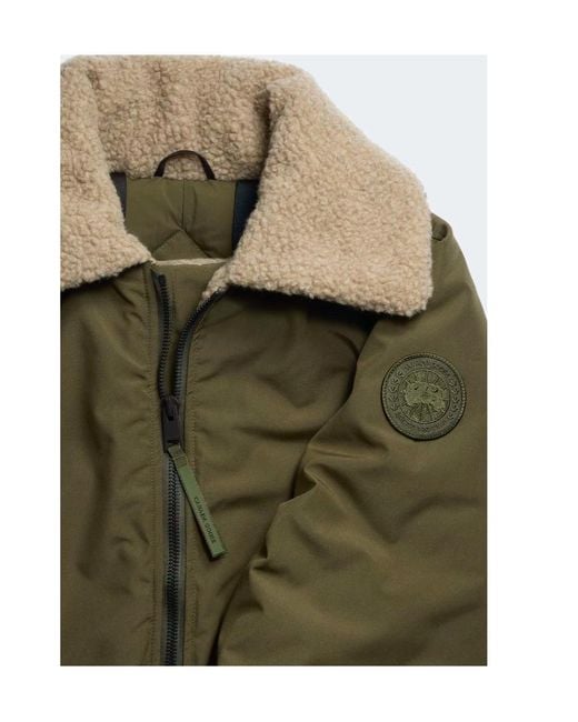 Canada Goose Green Chilliwack Aviator Bomber Jacket for men