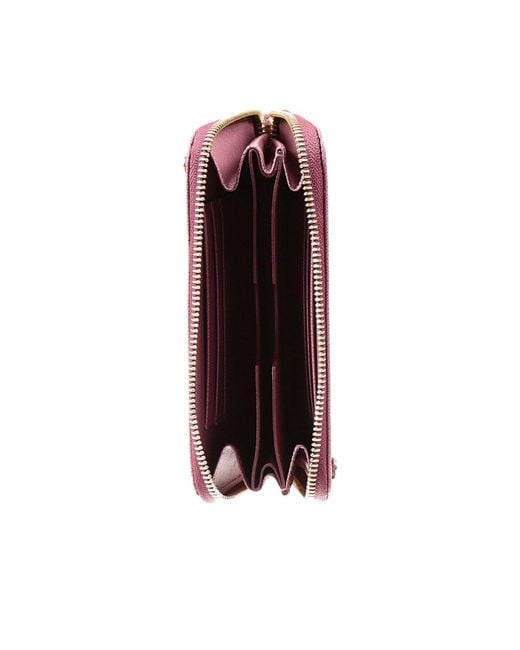 Ferragamo Purple Logo Zipper Wallet for men