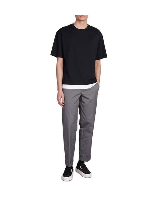 Neil Barrett Gray Low-Waist Elasticated Waistband Trousers for men