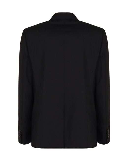 Gucci Black Double-Breasted Wool Jacket for men
