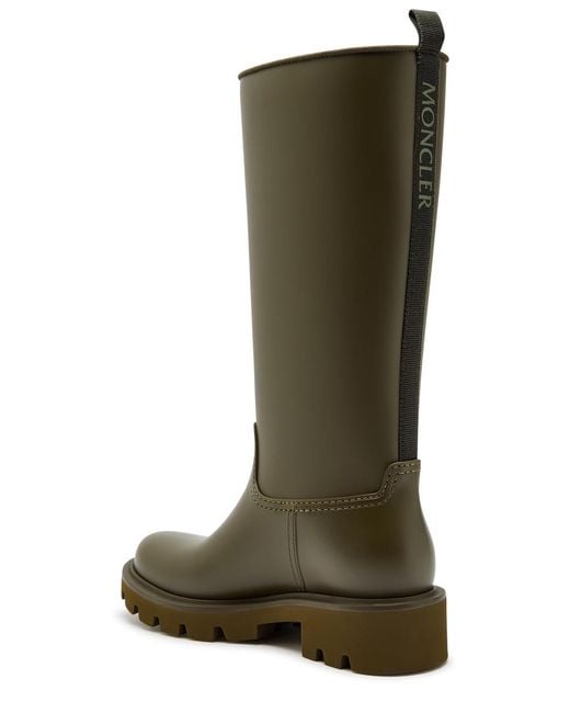 Moncler Green Kickstream High Rubber Wellington Boots