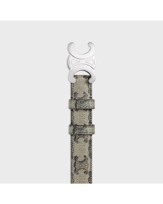 Céline White Medium 25Mm Triomphe Belt for men