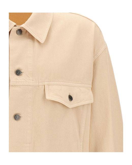 A.P.C. Natural Elvis Buttoned Denim Jacket for men