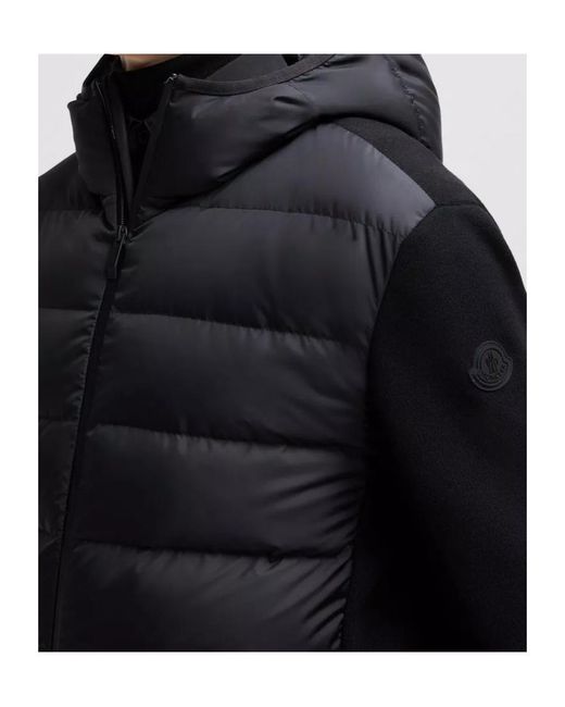 Moncler Black Zip-Up Long-Sleeved Cardigan for men