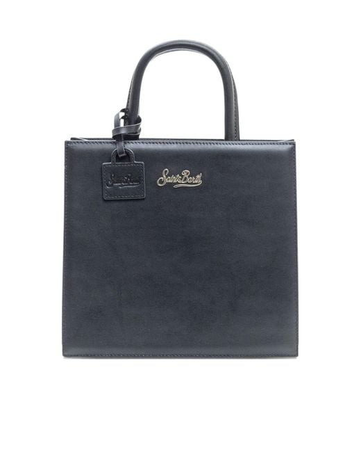 Mc2 Saint Barth Blue Midi Handle Tote Bag