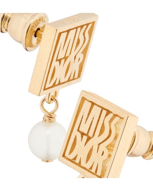 Dior White Miss Earrings
