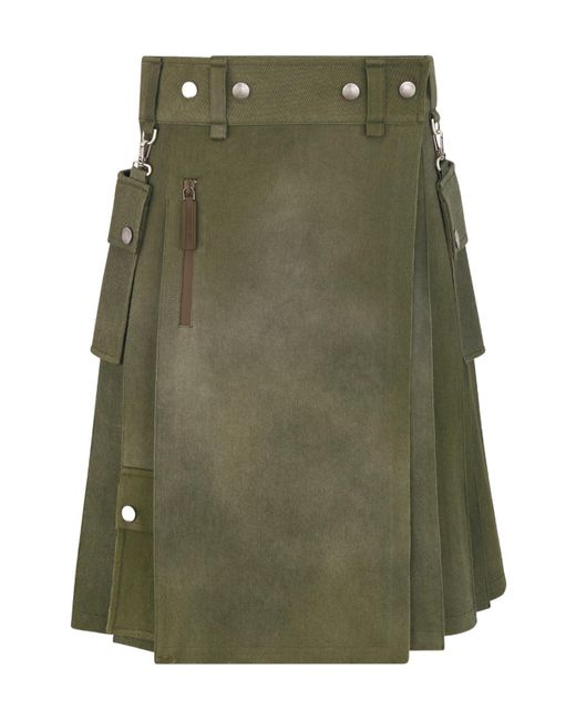 Dior Green Flared Wrap Skirt