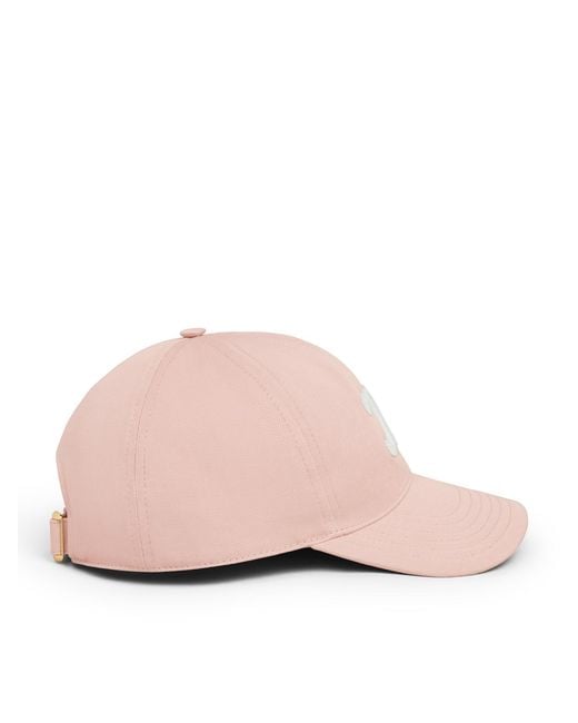 Céline Pink Triomphe Baseball Cap