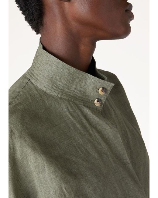 Loro Piana Green Rose Long-Sleeved Jumpsuit