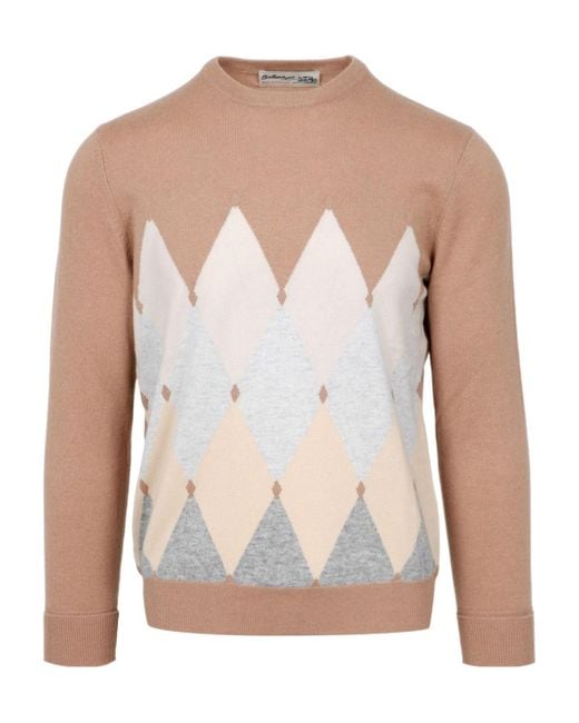 Ballantyne White Long-Sleeved Sweater for men