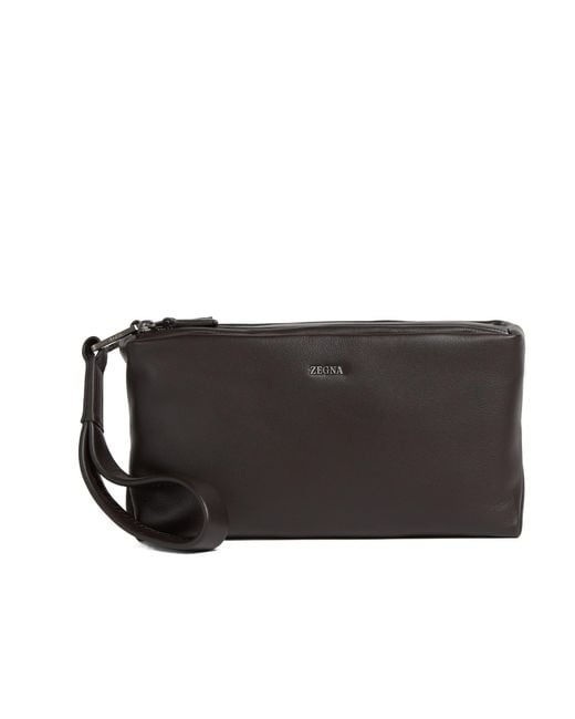 Zegna Black Secondskin Softy Pouch for men
