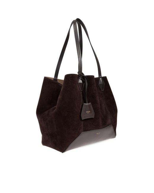 Jimmy Choo Brown Diamond Medium Tote Bag
