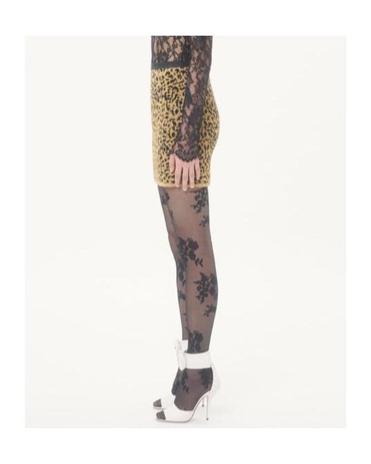 Valentino Metallic Leopard-Print Lurex Miniskirt