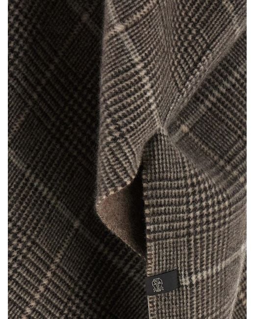 Brunello Cucinelli Gray Double-Sided Cloak