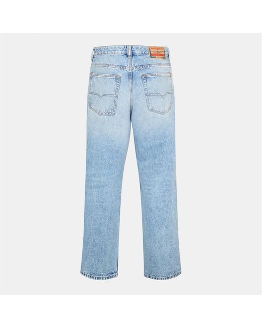 DIESEL Blue Straight-Leg Jeans for men