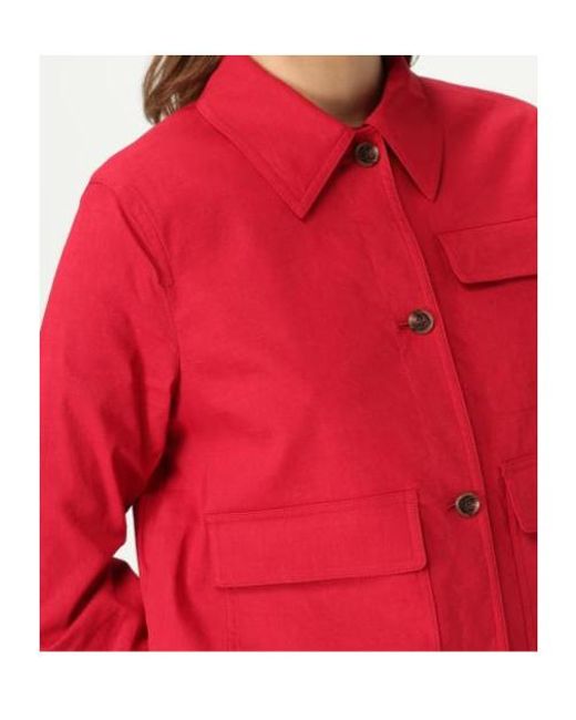 Theory Red Button-Fastening Flap-Pocket Jacket