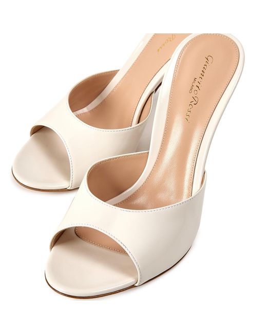 Gianvito Rossi Natural Solid Heeled Mules