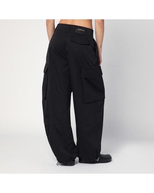 Loewe Black Cargo Trousers