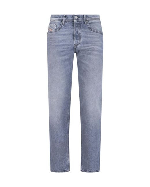 DIESEL Blue Logo Patch Jeans for men