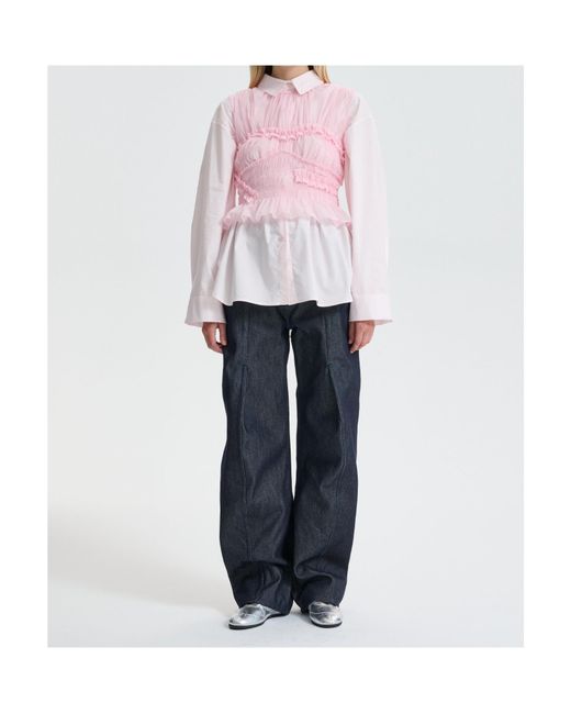 CECILIE BAHNSEN Pink Uphi Top