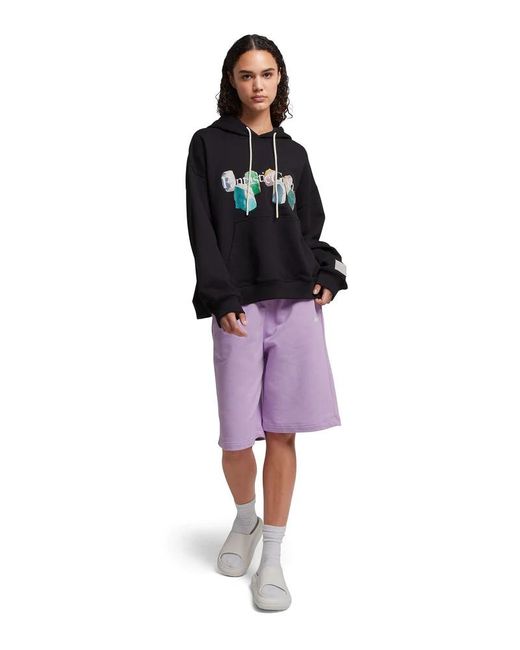 MSGM Purple Drawstring Track Shorts for men