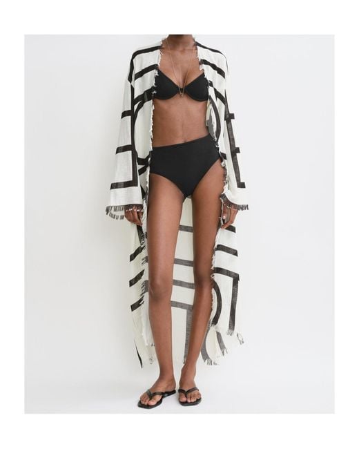 Totême Black Mid-Rise Bikini Bottoms