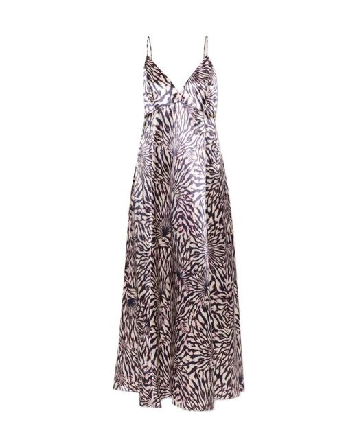 Ulla Johnson Purple Oriana Printed Maxi Dress