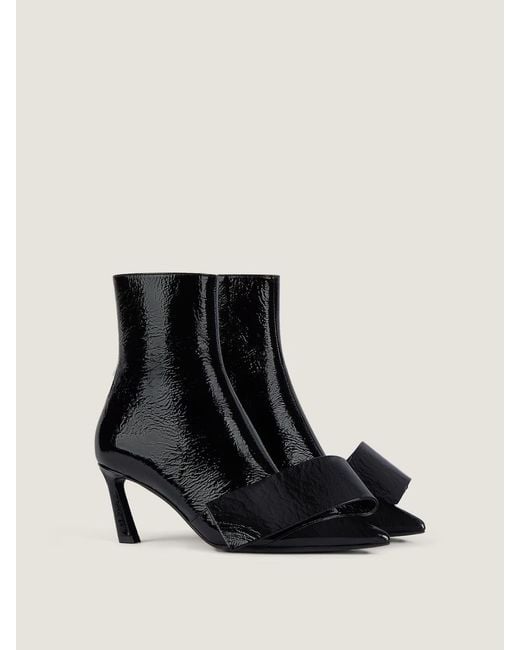 Givenchy Black Twisted Ribbon Ankle Boots