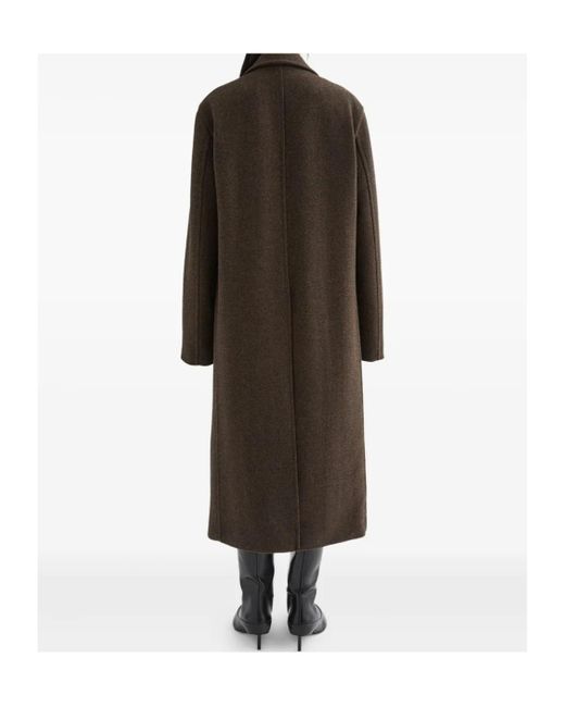 Jil Sander Brown Mélange-Effect Coat