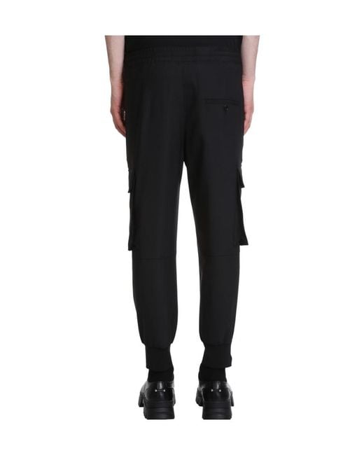 Neil Barrett Black Cropped Track Pants for men