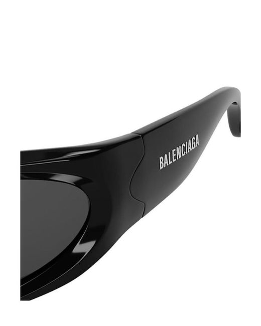 Balenciaga White Eyewear Swift Round Frame Sunglasses for men