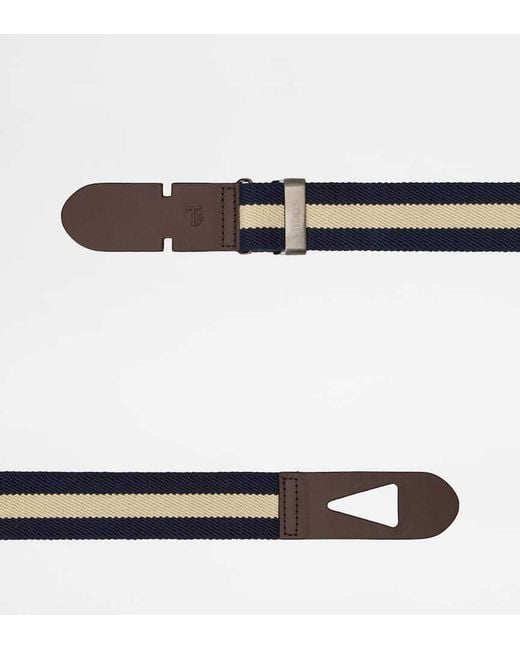 Tod's Multicolor Striped Snap-Buckle Belt for men