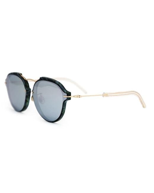 Dior White Round Sunglasses