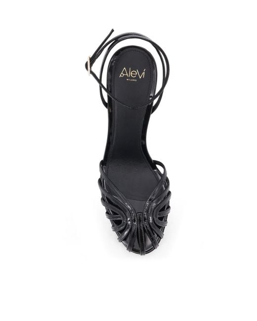 ALEVI Metallic Ally Cage High-Heel Sandals