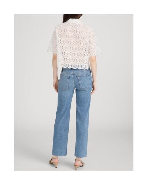 FRAME Blue The Mello Straight-Leg Jeans