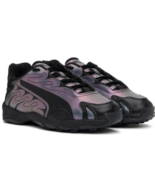 PUMA Black Lace-Up Sneakers for men