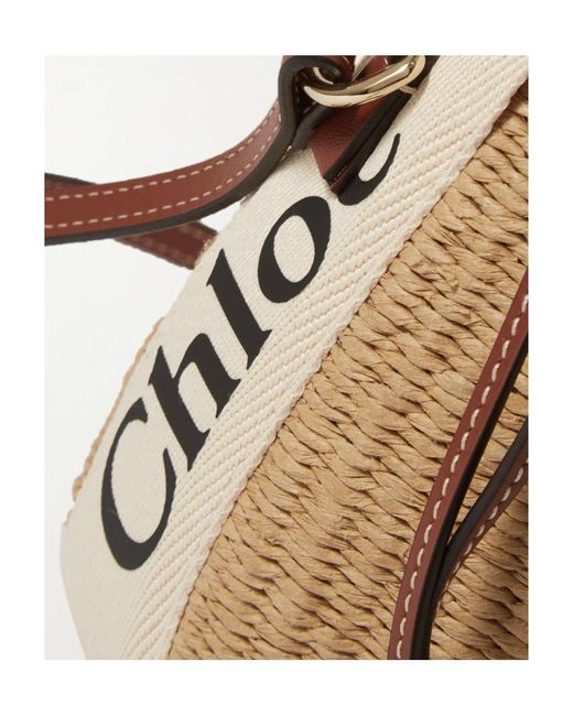 Chloé Natural Chloé Woody Small Bucket Bag