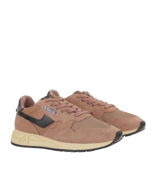 Autry Brown Reelwind Low-Top Sneakers