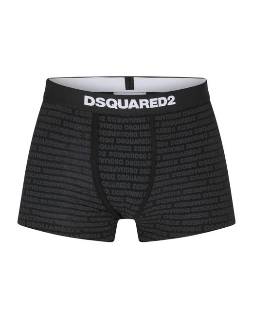 DSquared² Black Solid Color Breathable Boxers for men