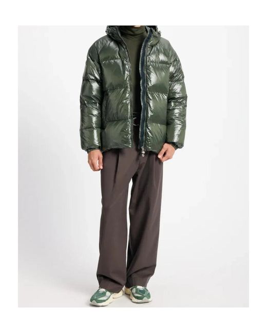 Pyrenex Green Hooded Down Jacket for men