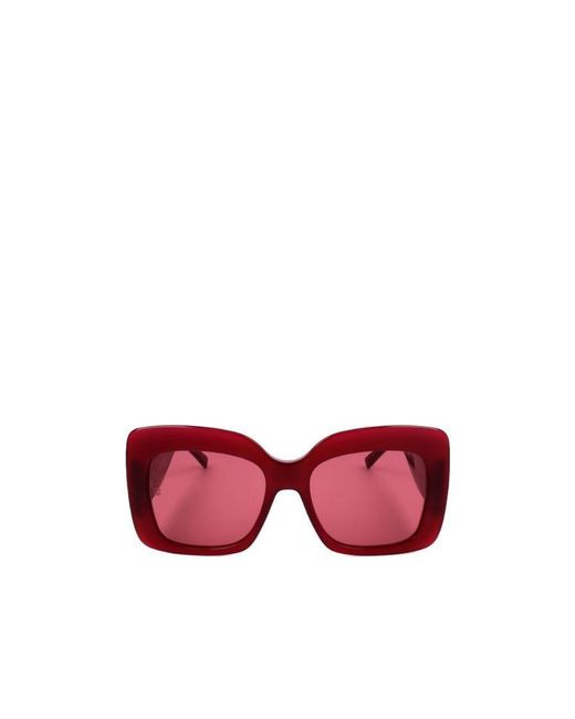 Elie Saab Pink Square Frame Sunglasses