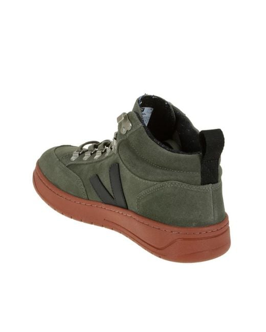 Veja Green Roraima Suede High-Top Sneakers