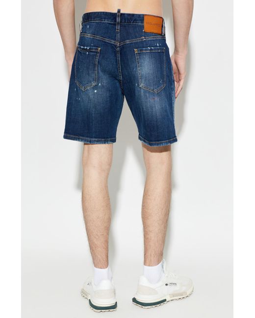 DSquared² Blue Distressed Shorts for men