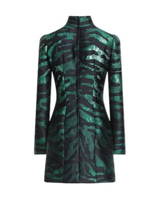 Dolce & Gabbana Green Metallic Texture Dress