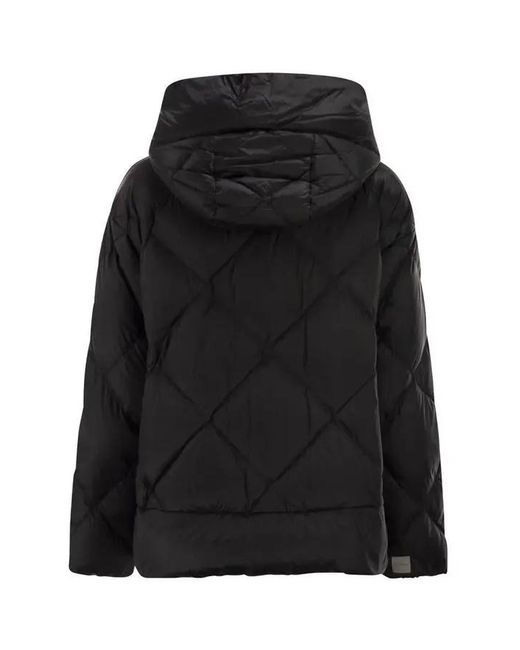 Max Mara Black The Cube Mtcsoftfe Hooded Down Jacket