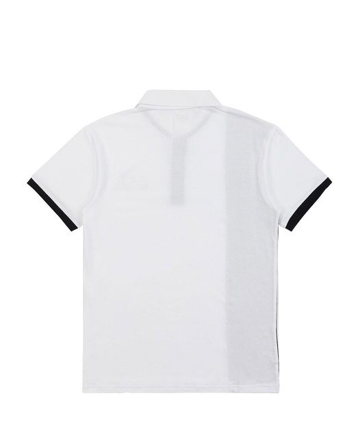 EA7 White Logo Printed Polo Shirt for men